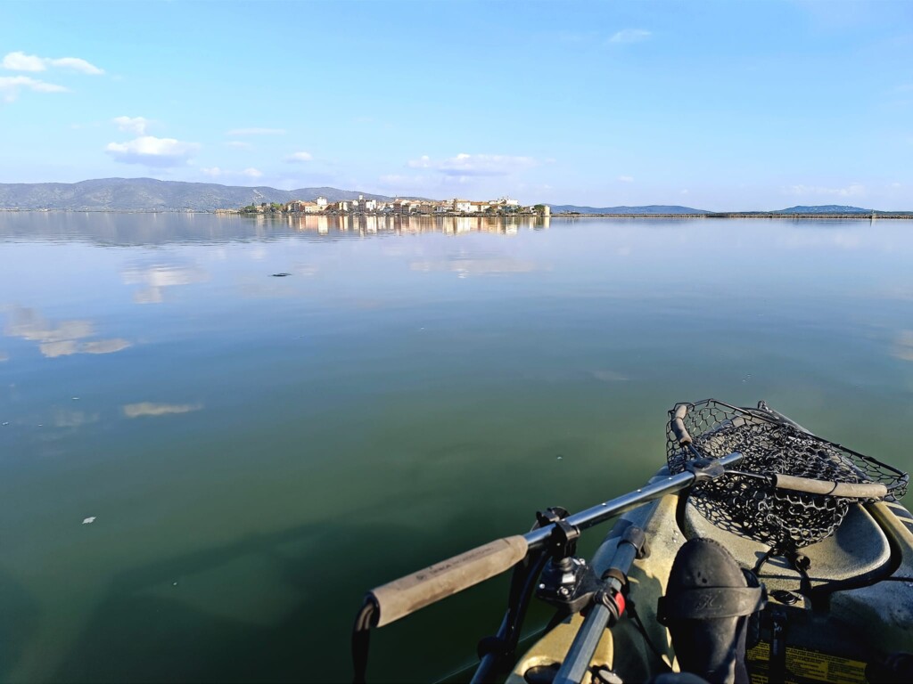 Laguna di Ponente, in vista Orbetello (Grosseto)